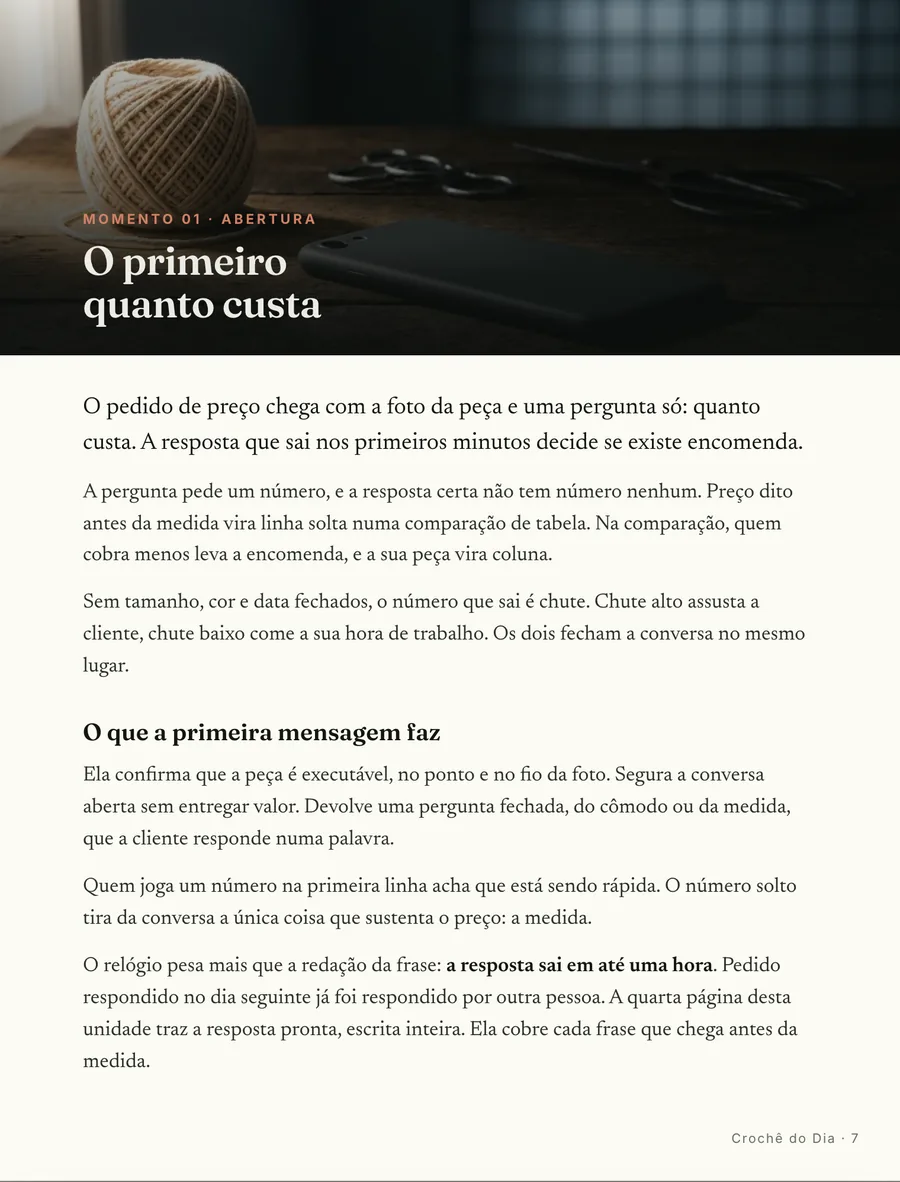 Abertura de momento: Cada momento abre em cena, do primeiro quanto custa até a retirada com o saldo